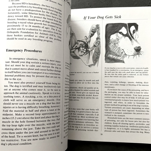 💖NEW 90s Siberian Huskies Dog Pet Owners Guidebook Hardback Color Photographs💖 - Picture 8 of 16